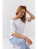 Basic white cotton blouse 0559 - Online store - Boutique